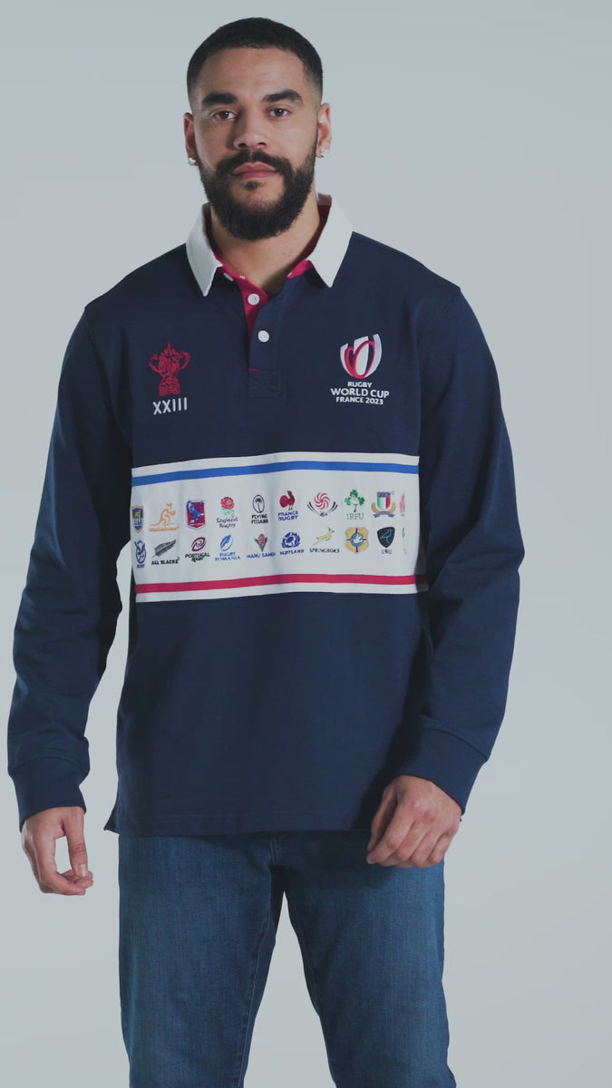 20 Unions L/S Stripe Rugby - Navy – Official Rugby World Cup