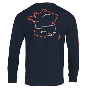 Event Map Long Sleeve T-Shirt - Navy - Official Rugby World Cup 2023 Shop