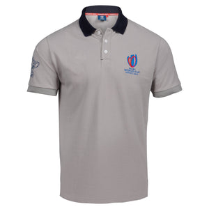 Rugby World Cup 2023 Logo Polo - Grey - Official Rugby World Cup 2023 Shop