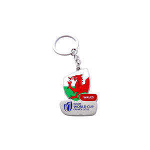 Rugby World Cup 2023 Wales Flag Keyring - Official Rugby World Cup 2023 Shop