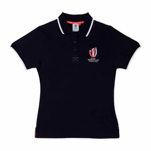 Rugby World Cup 2023 Women's Logo Polo - Navy - Official Rugby World Cup 2023 Shop