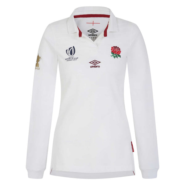Umbro Women's England Rugby World Cup 2023 Home Classic Jersey L/S - White