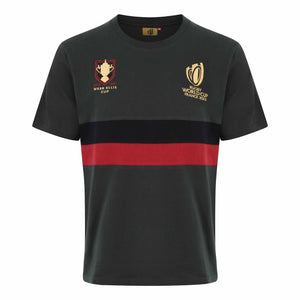 Webb Ellis Cup Stripe T-Shirt - Black Haze - Official Rugby World Cup 2023 Shop