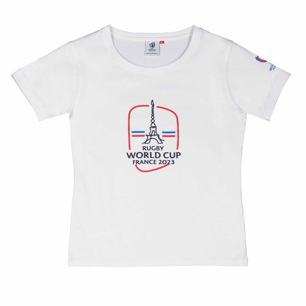 Women's Eiffel Tower T-Shirt - White - Official Rugby World Cup 2023 Shop